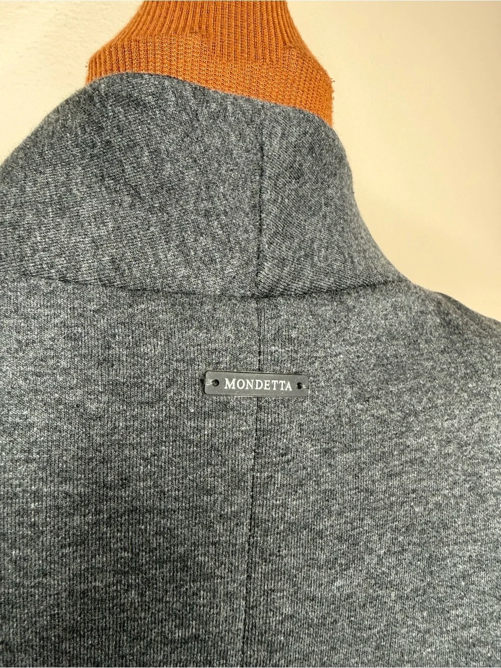 Mondetta Gray Knit Sweatshirt Cardigan Pockets Size Large